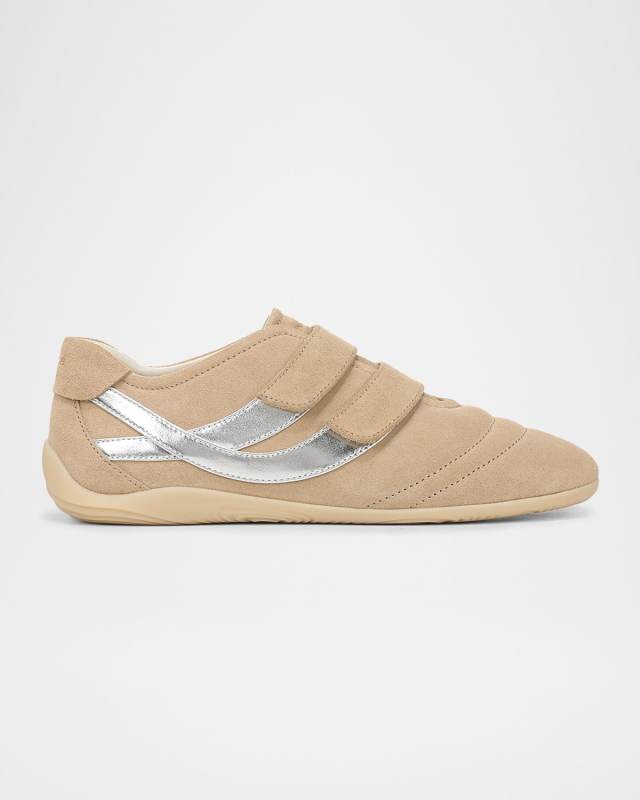Sonic Suede Grip-Strap Sneakers